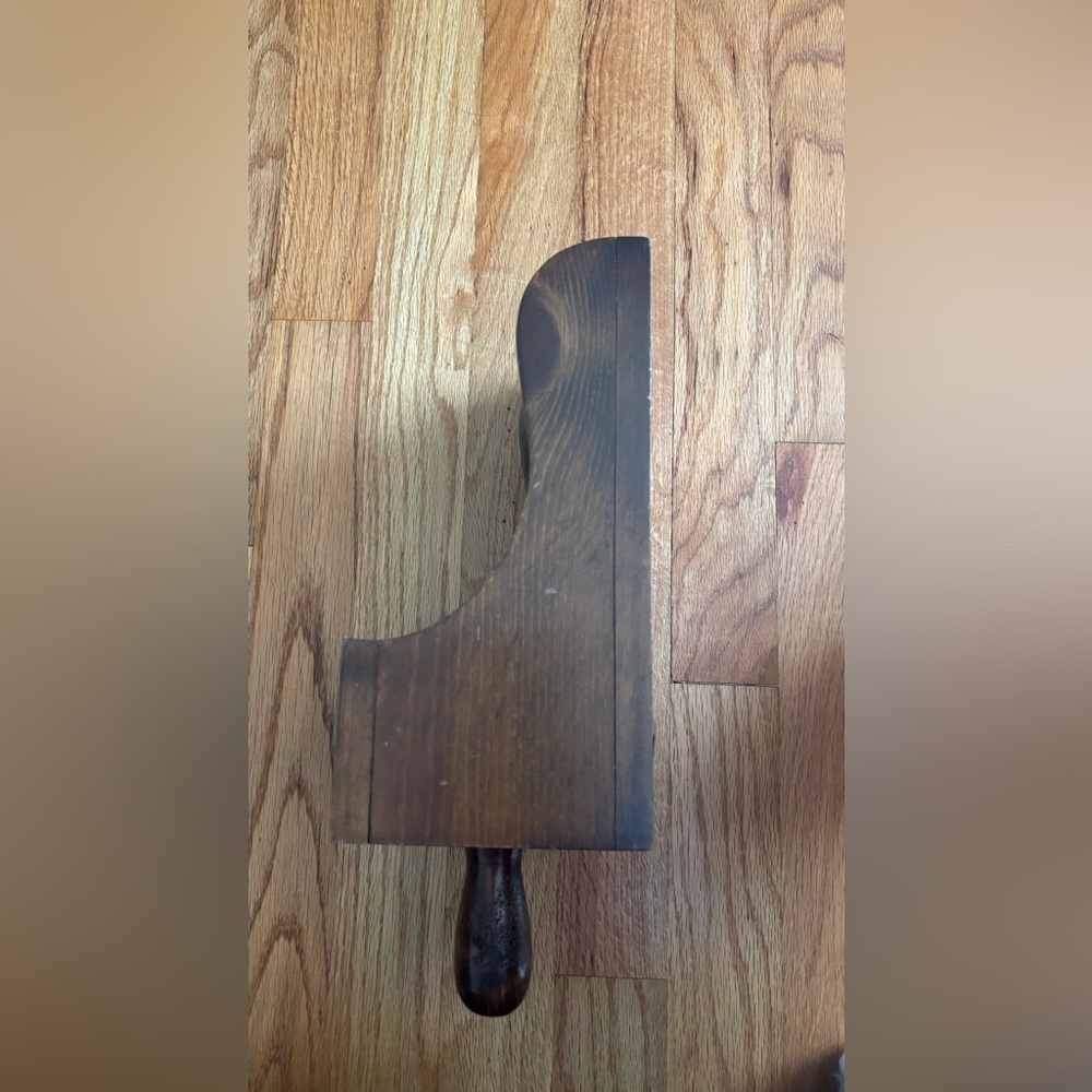 Vintage Wood Colonial Style Scoop Handle Sconce Candle Holder Brown - Picture 2 of 9